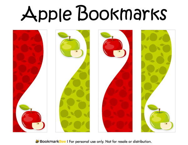 Free Printable Apple Bookmarks