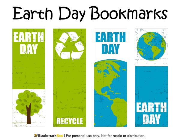 Printable Earth Day Bookmarks