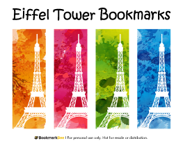 Eiffel Tower Bookmarks