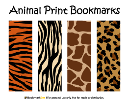 Animal Print Bookmarks
