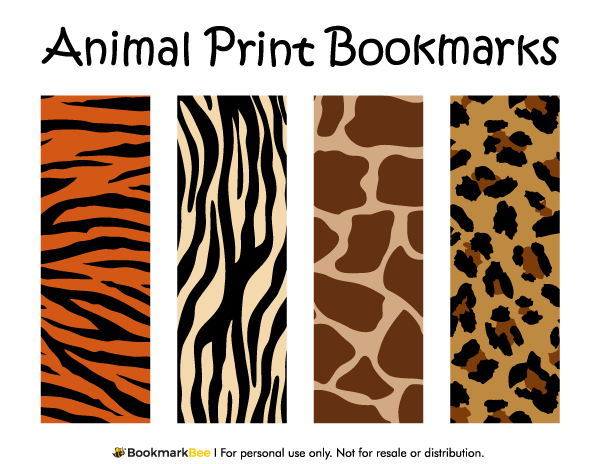 Animal Print Bookmarks