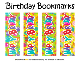Birthday Bookmarks