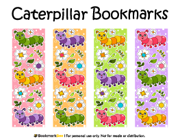 Caterpillar Bookmarks
