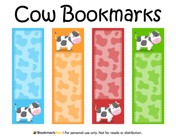 Cow Bookmarks