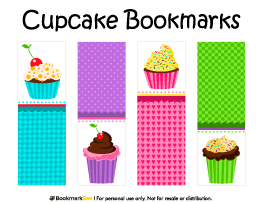 Cupcake Bookmarks