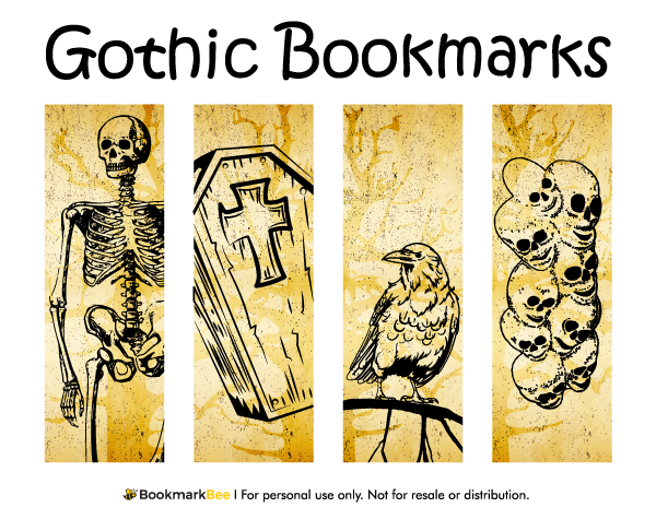 Printable Gothic Bookmarks
