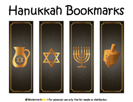 Hanukkah Bookmarks
