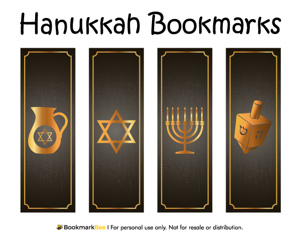 Hanukkah Bookmarks
