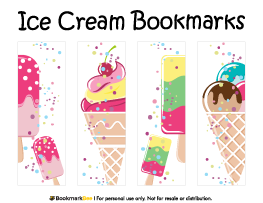 Ice Cream Bookmarks
