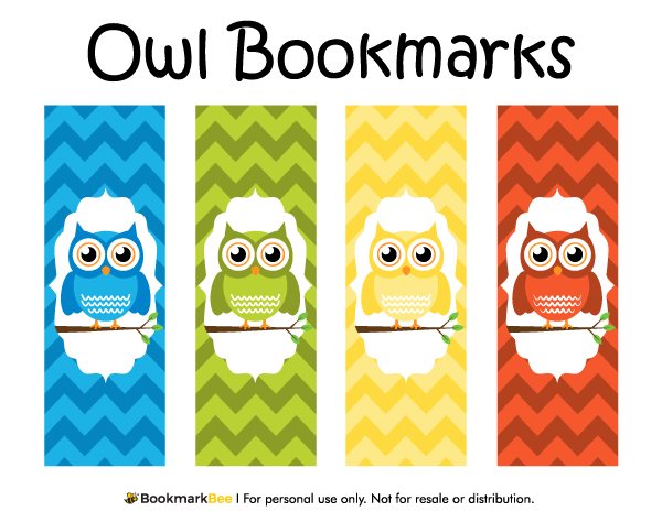 Printable Owl Bookmarks