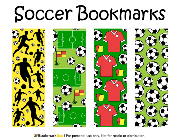 Printable Soccer Bookmarks